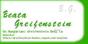 beata greifenstein business card